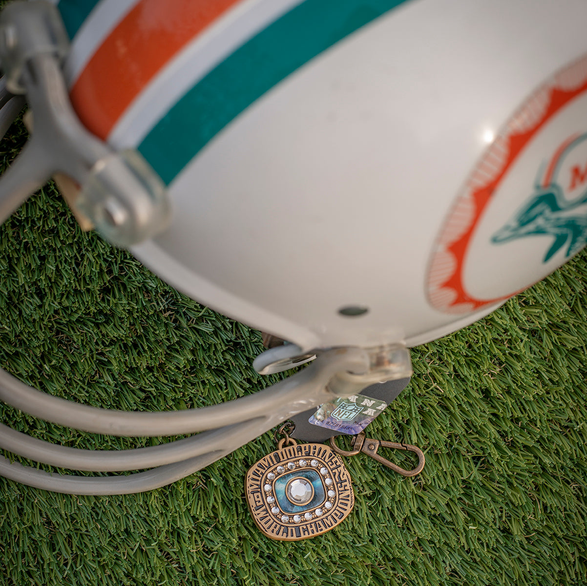 Miami Dolphins SB VII Championship Ring Keychain