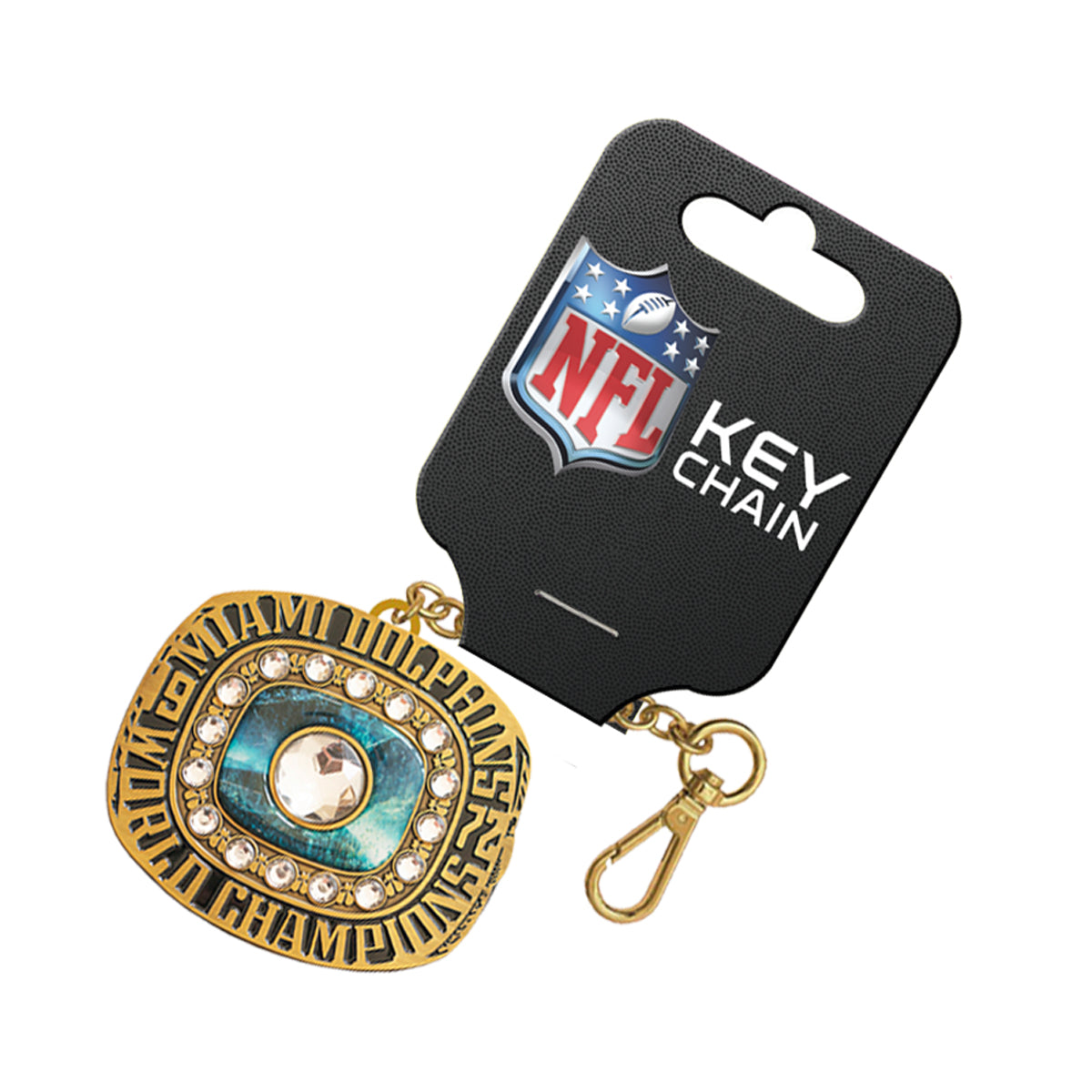 Miami Dolphins SB VII Championship Ring Keychain